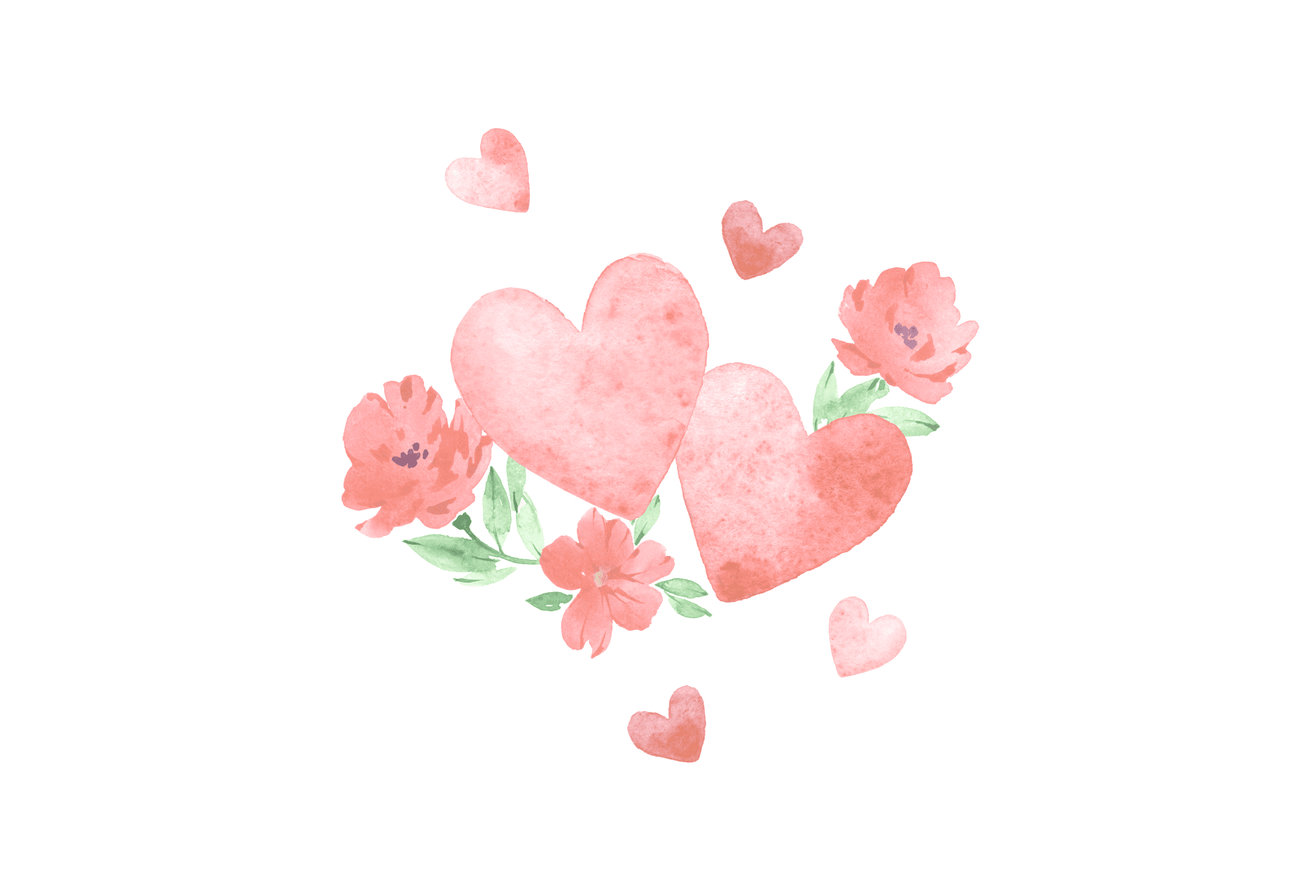 Watercolor Hearts