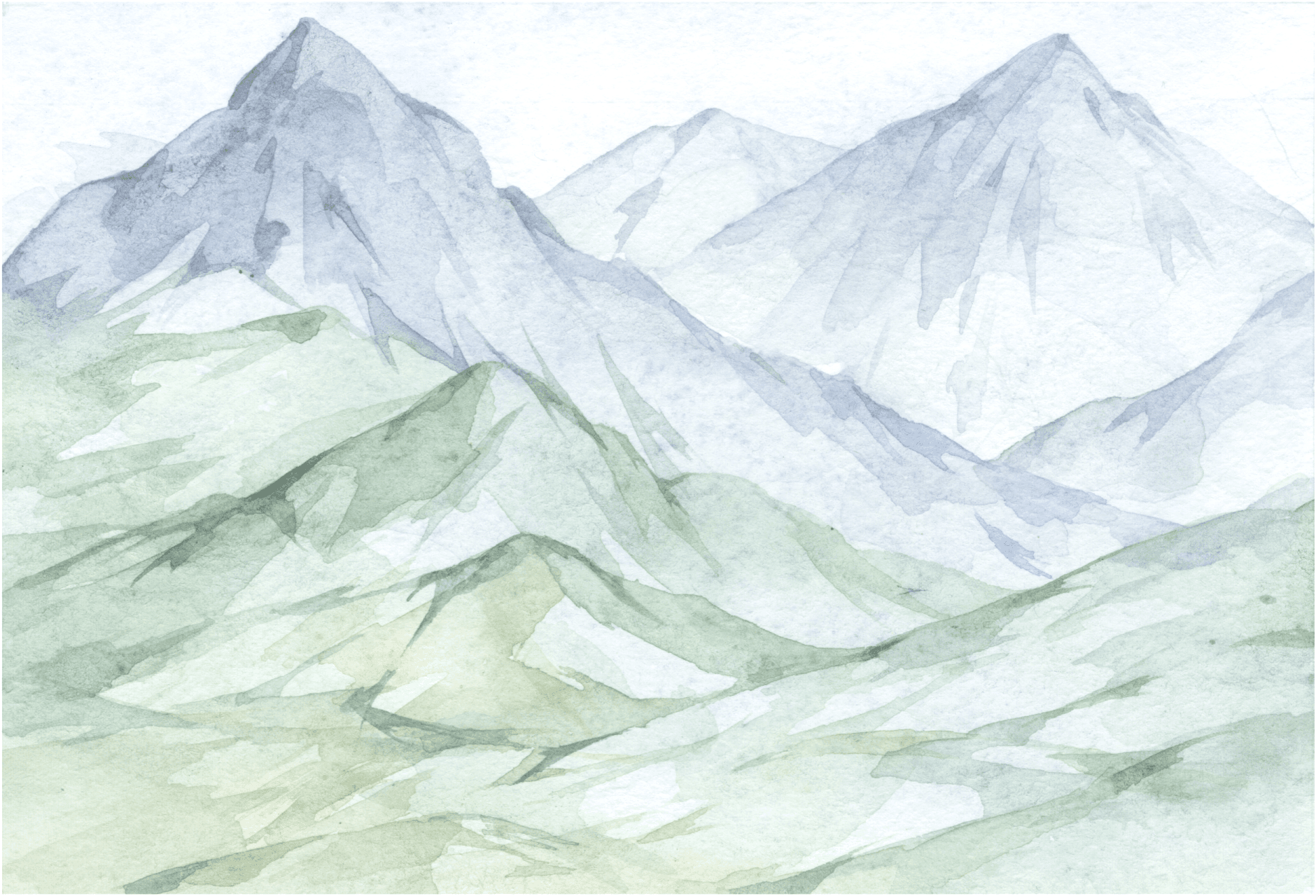 Watercolor Mountains